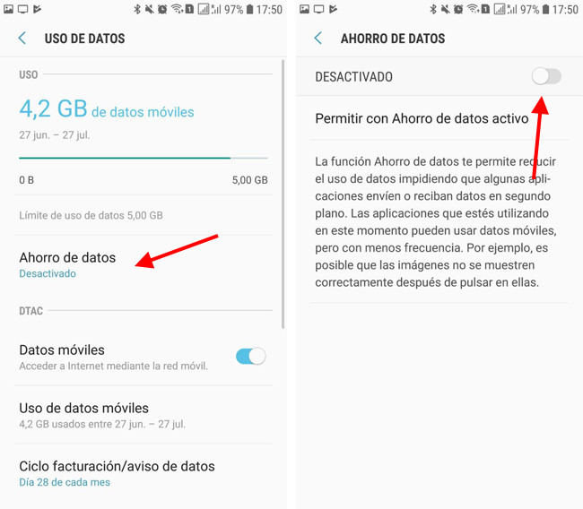 estrategias para ahorrar datos moviles en android
