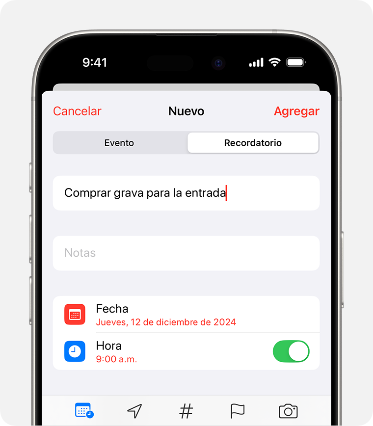 ideas para crear recordatorios en ios